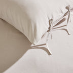 Dusklia - Sigrid 100% Cotton Yarn Dyed Stripe Duvet Cover & Pillowcase Set - Natural