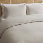 Dusklia - Sigrid 100% Cotton Yarn Dyed Stripe Duvet Cover & Pillowcase Set - Natural