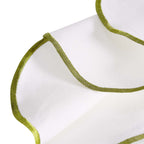 Dusklia - Simone Scallop Edge Table Runner - Off White/Olive