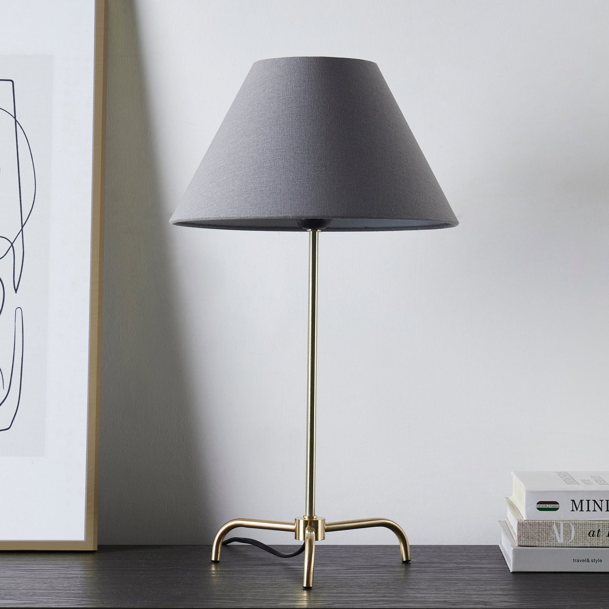 Dusklia - Sisu Minimalist Table Lamp - Brass/Grey