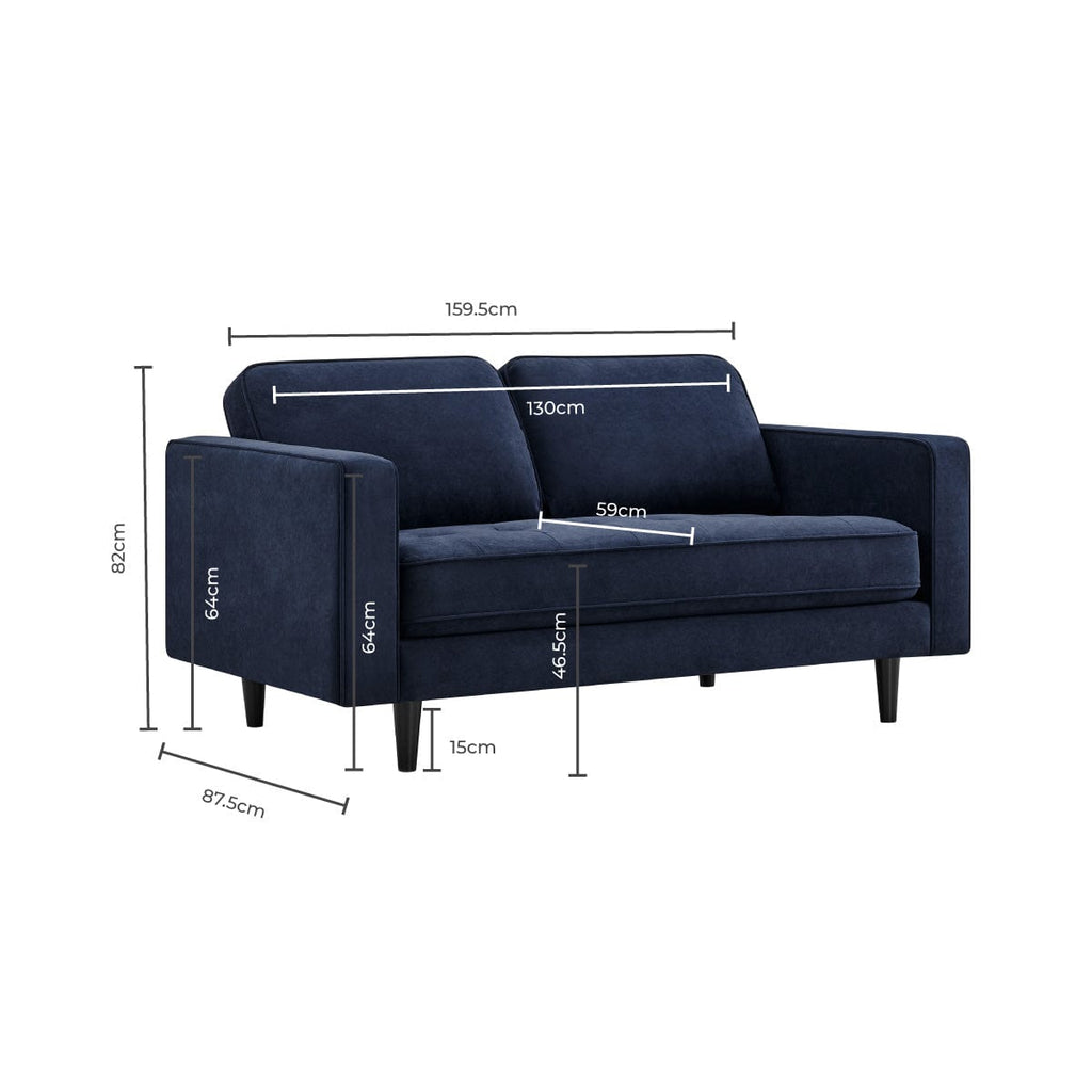 Dusklia - Sloane 2 Seater Sofa - Midnight