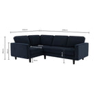 Dusklia - Sloane Left Hand Corner Sofa - Midnight