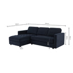 Dusklia - Sloane Left Hand Storage Chaise Sofa - Midnight