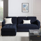 Dusklia - Sloane Left Hand Storage Chaise Sofa - Midnight