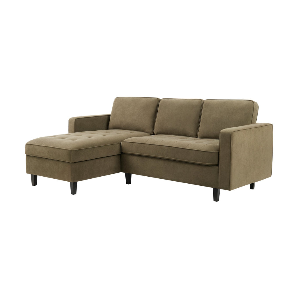 Dusklia - Sloane Left Hand Storage Chaise Sofa - Olive