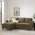 Dusklia - Sloane Left Hand Storage Chaise Sofa - Olive