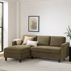 Dusklia - Sloane Left Hand Storage Chaise Sofa - Olive