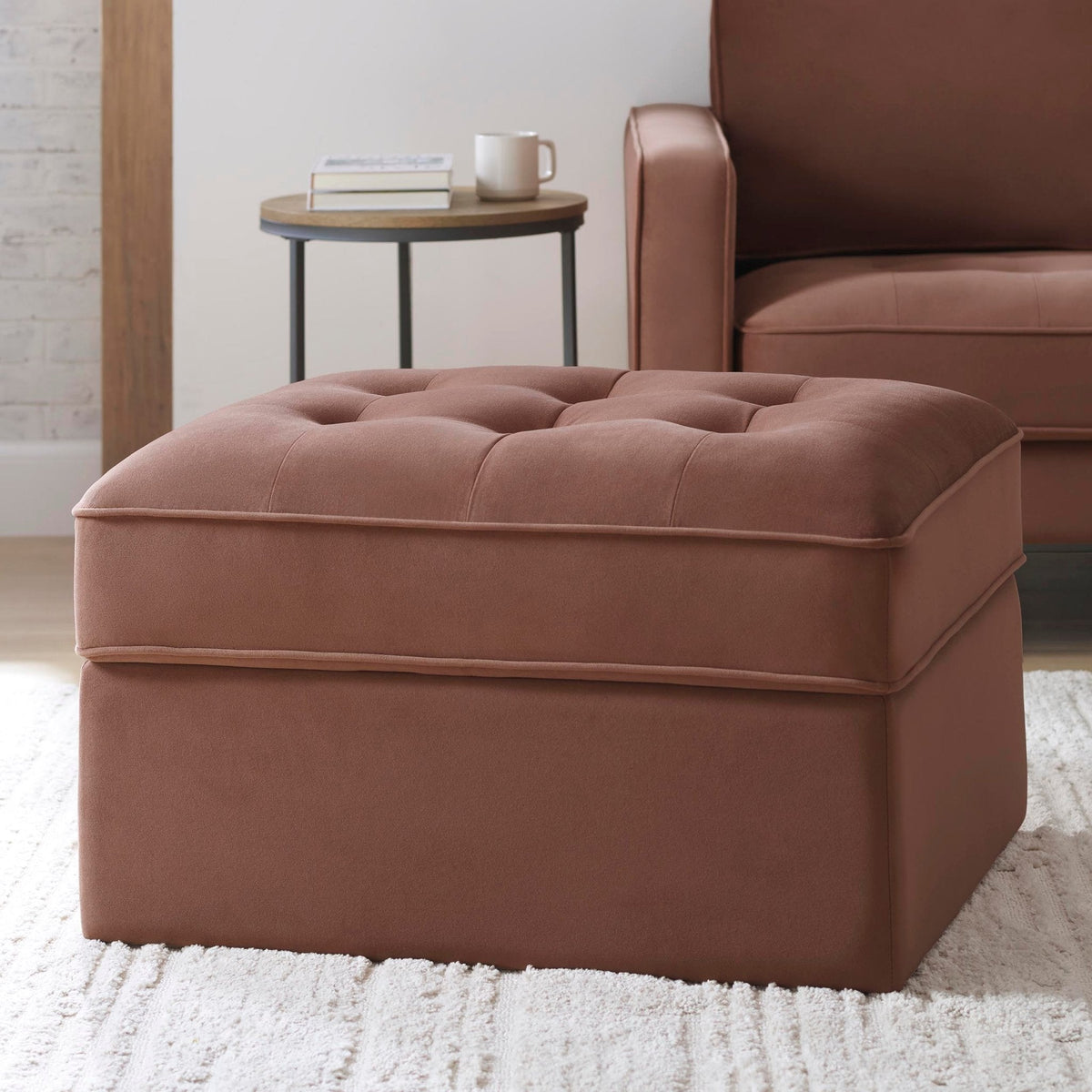 Dusklia - Sloane Ottoman Storage Pouffe - Mauve