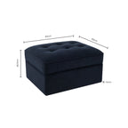 Dusklia - Sloane Ottoman Storage Pouffe- Midnight
