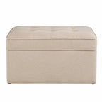 Dusklia - Sloane Ottoman Storage Pouffe - Oatmeal