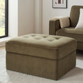 Dusklia - Sloane Ottoman Storage Pouffe - Olive