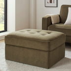 Dusklia - Sloane Ottoman Storage Pouffe - Olive
