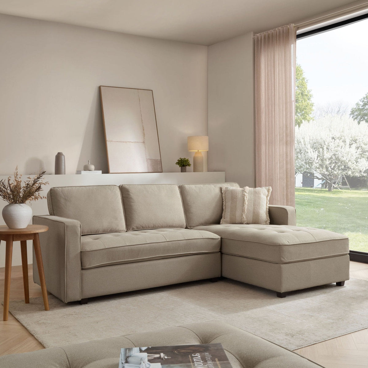 Dusklia - Sloane Right Hand Chaise - Oatmeal