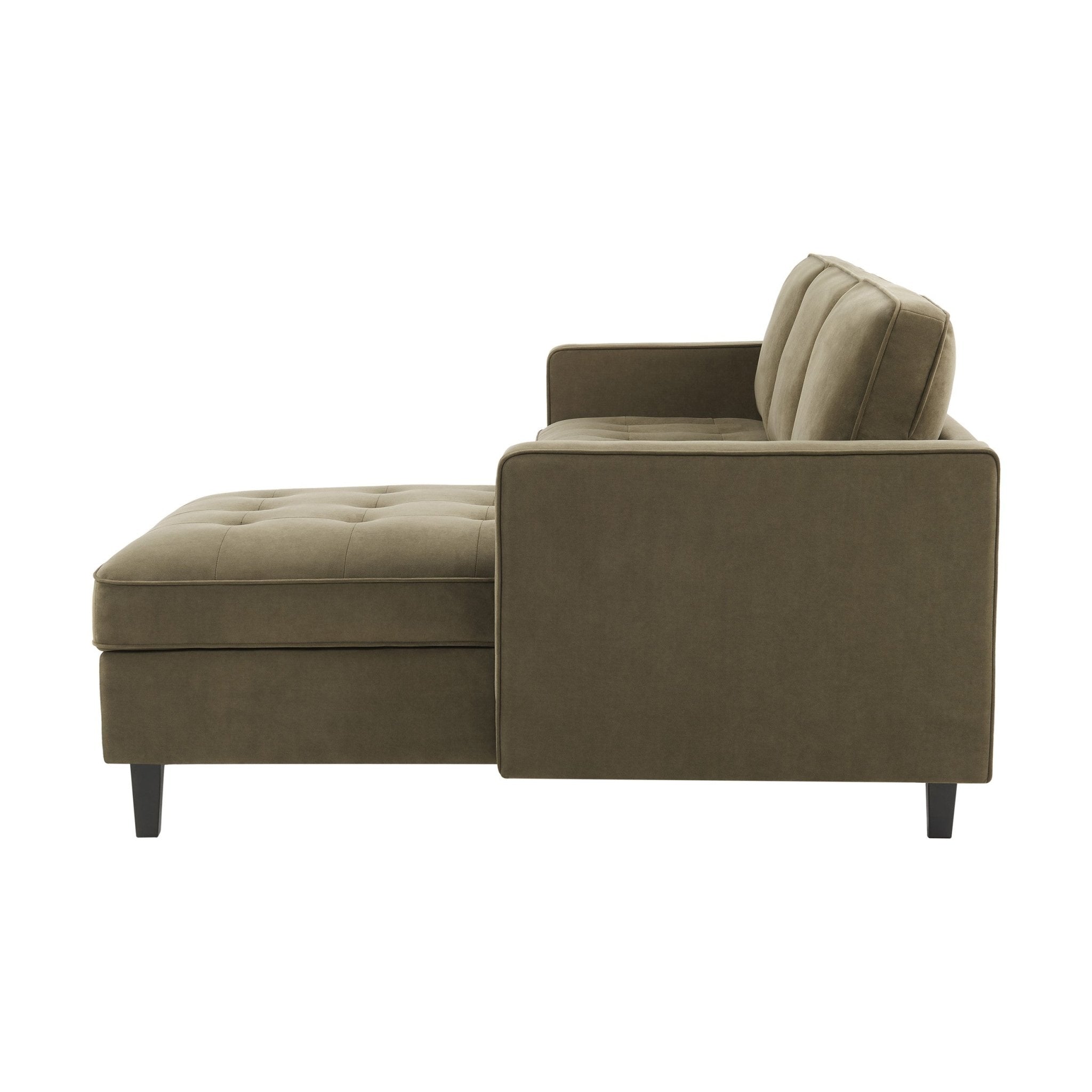 Dusklia - Sloane Right Hand Storage Chaise Sofa - Olive