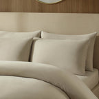 Dusklia - Soft Touch Microfibre Duvet Cover Set - Stone