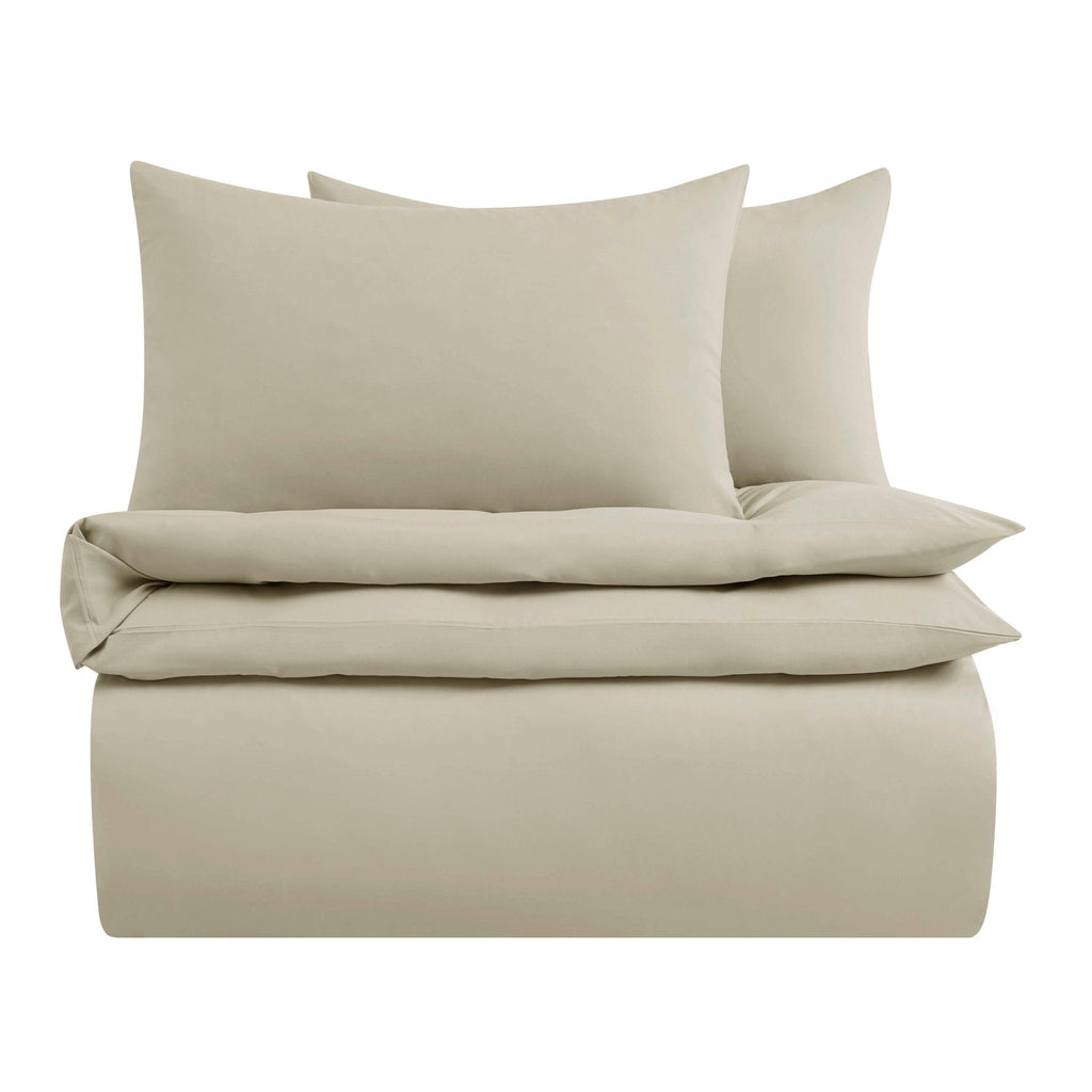 Dusklia - Soft Touch Microfibre Duvet Cover Set - Stone