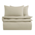 Dusklia - Soft Touch Microfibre Duvet Cover Set - Stone