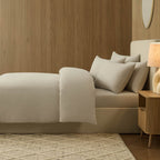 Dusklia - Soft Touch Microfibre Duvet Cover Set - Stone