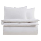 Dusklia - Soft Touch Microfibre Duvet Cover & Pillowcase Set - White