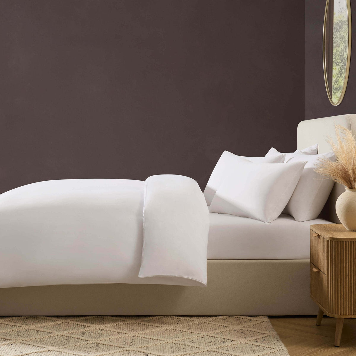 Dusklia - Soft Touch Microfibre Duvet Cover & Pillowcase Set - White