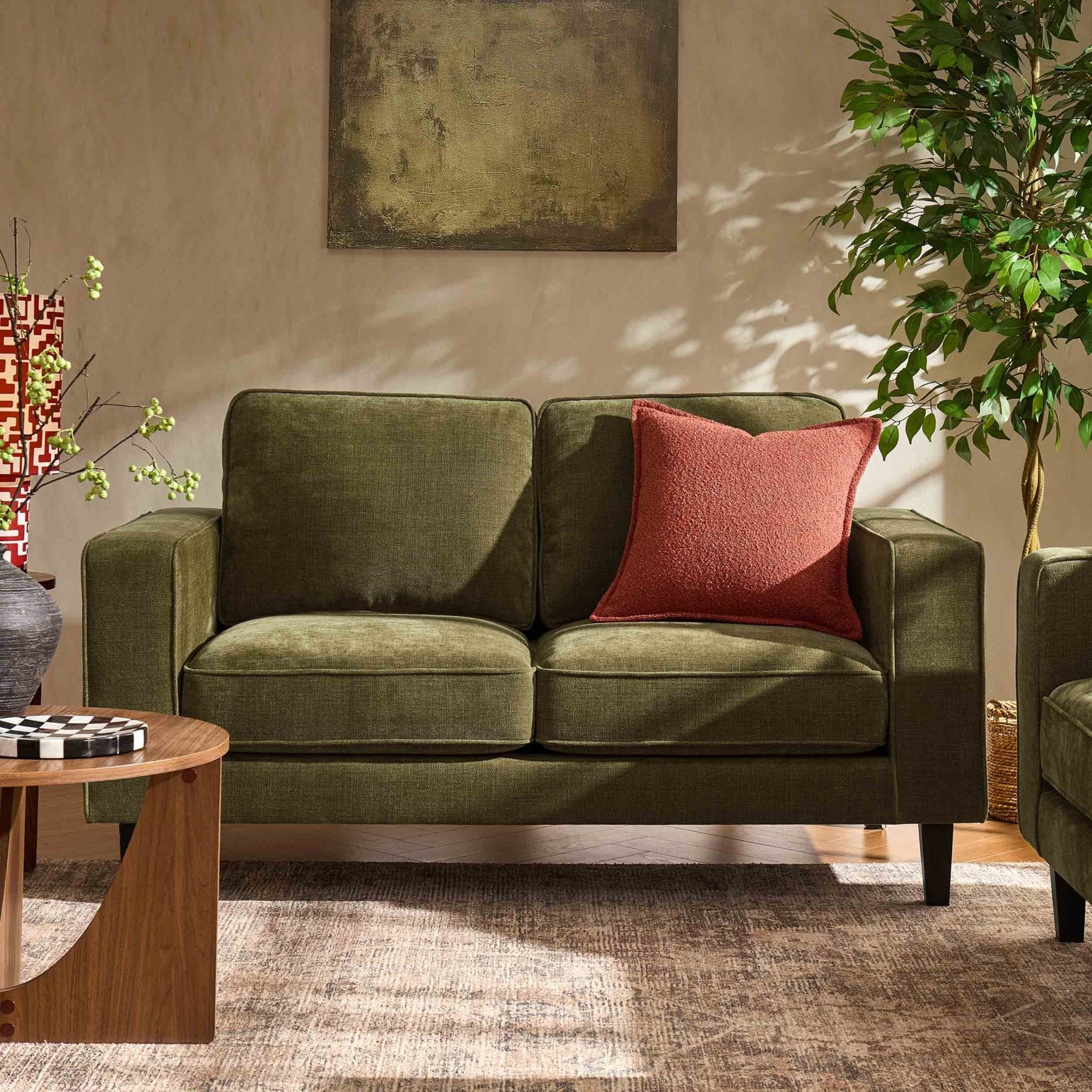 Dusklia - Soho 2 Seater Sofa - Chenille Olive