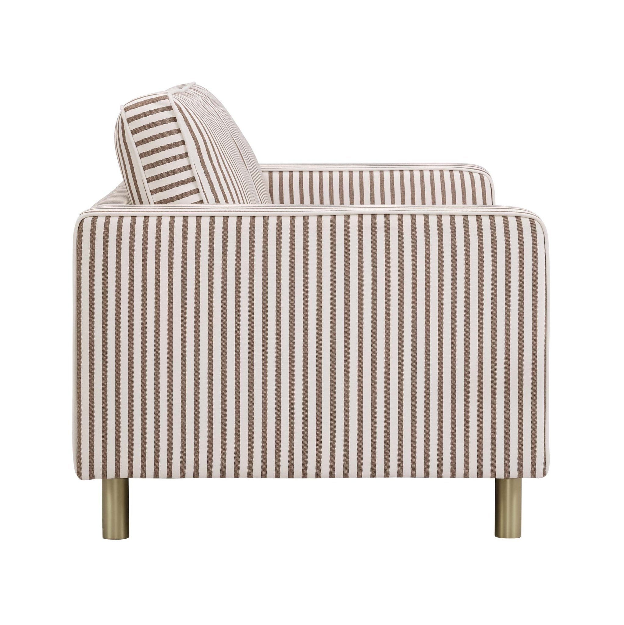 Dusklia - Soho 2 Seater Sofa - Chocolate Stripe