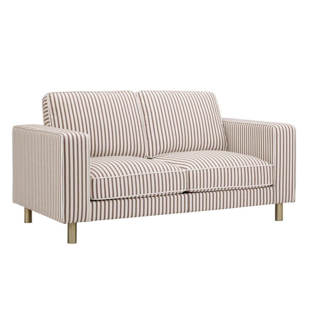 Dusklia - Soho 2 Seater Sofa - Chocolate Stripe