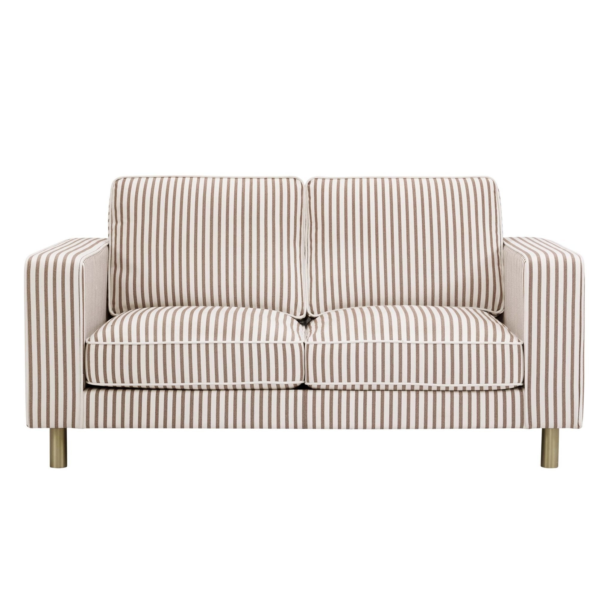 Dusklia - Soho 2 Seater Sofa - Chocolate Stripe