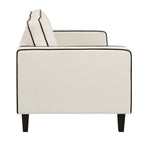 Dusklia - Soho 2 Seater Sofa - Cream Linen/Black