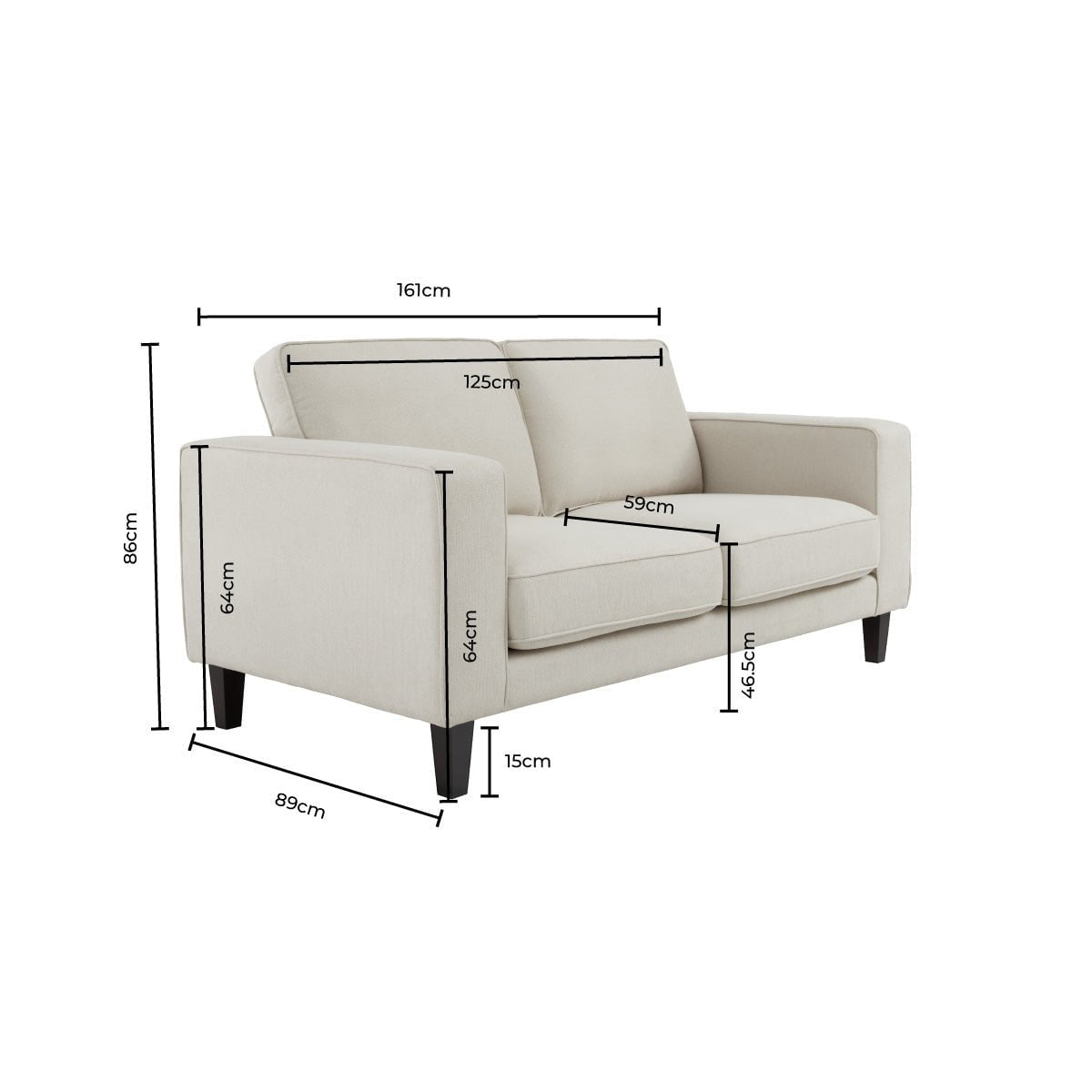 Dusklia - Soho 2 Seater Sofa - Chocolate Stripe