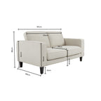 Dusklia - Soho Bouclé 2 Seater Sofa - Ivory