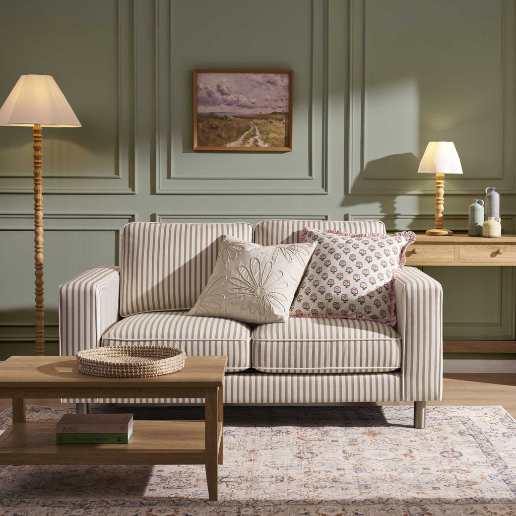 Dusklia - Soho 2 Seater Sofa - Sand Stripe