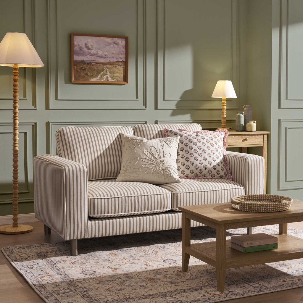 Dusklia - Soho 2 Seater Sofa - Sand Stripe