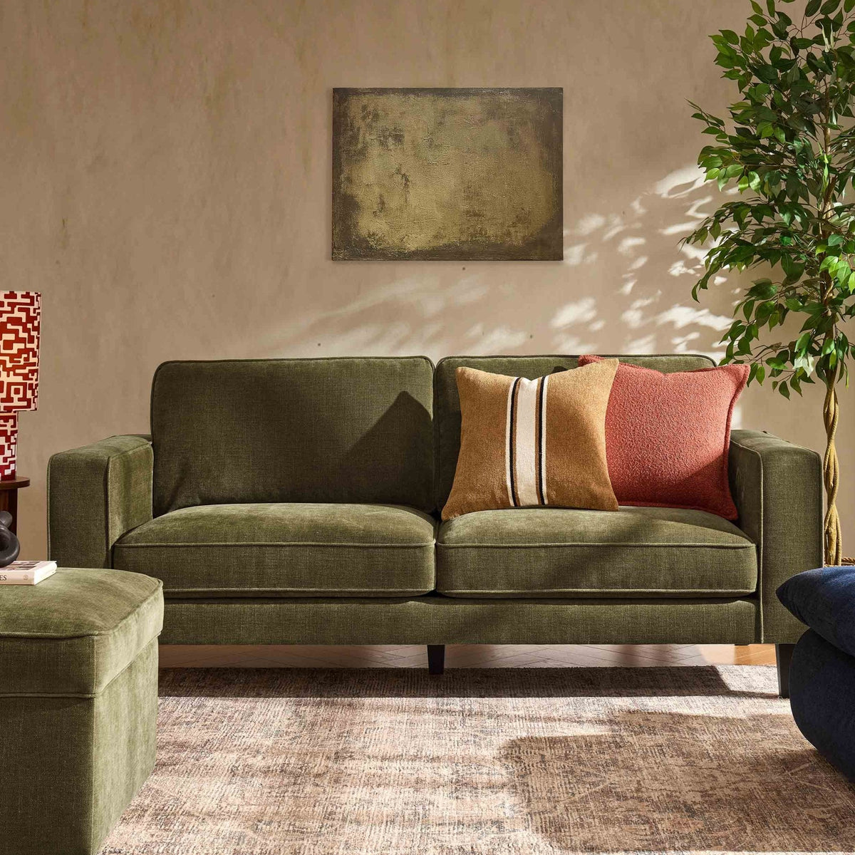 Dusklia - Soho 3 Seater Sofa - Chenille Olive