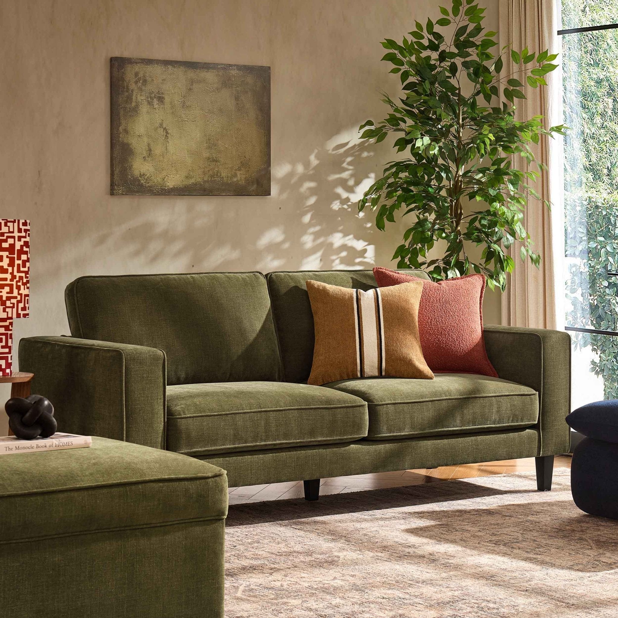 Dusklia - Soho 3 Seater Sofa - Chenille Olive