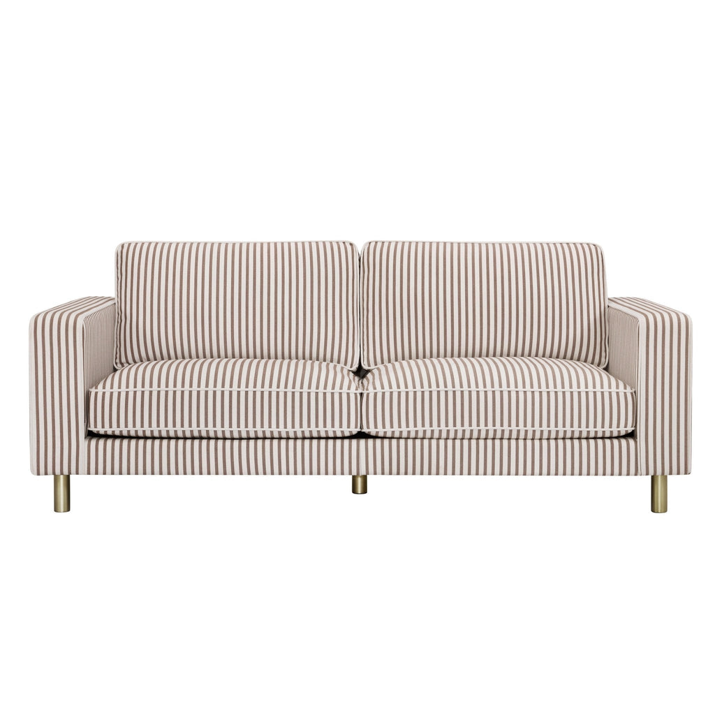 Dusklia - Soho 3 Seater Sofa - Chocolate Stripe