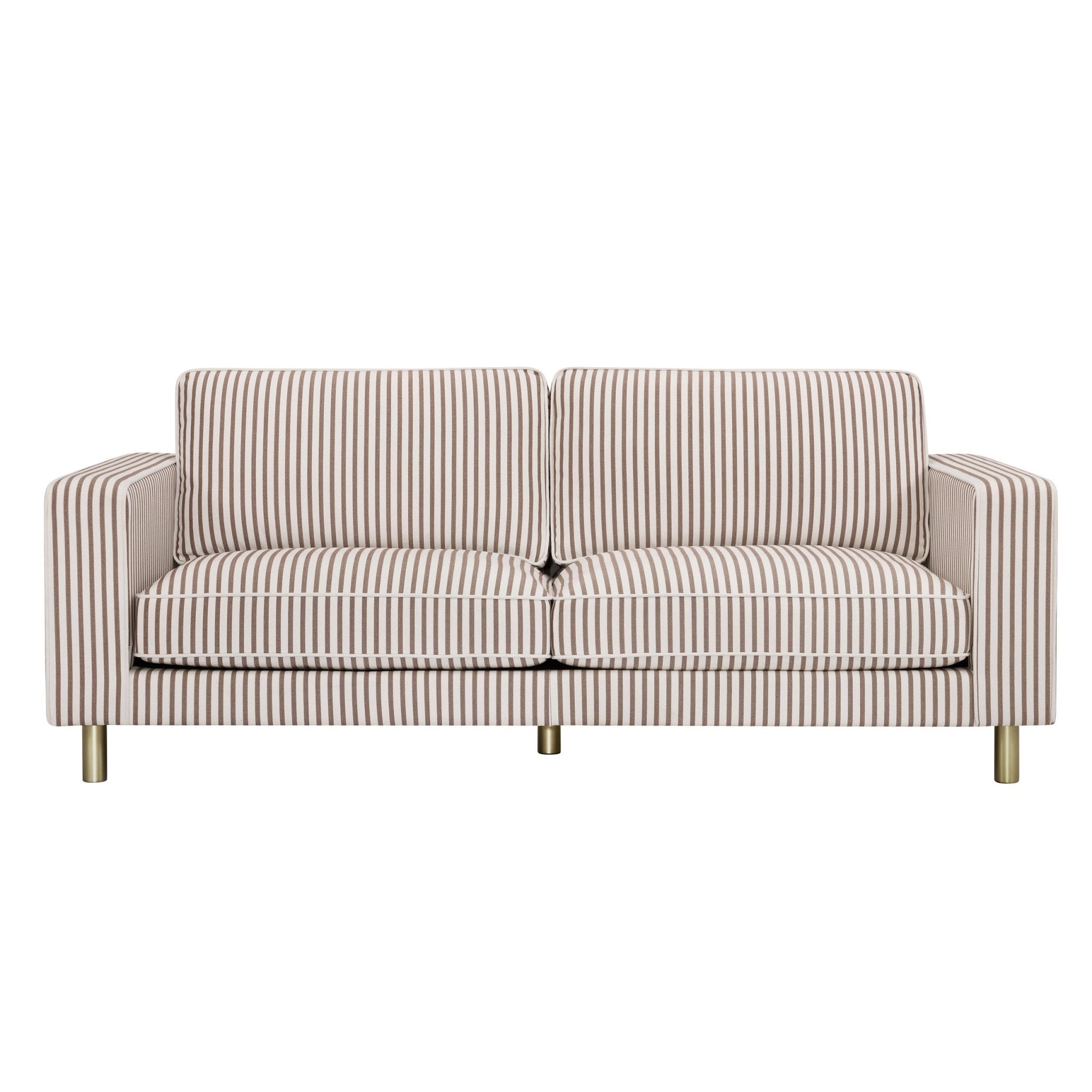 Dusklia - Soho 3 Seater Sofa - Chocolate Stripe