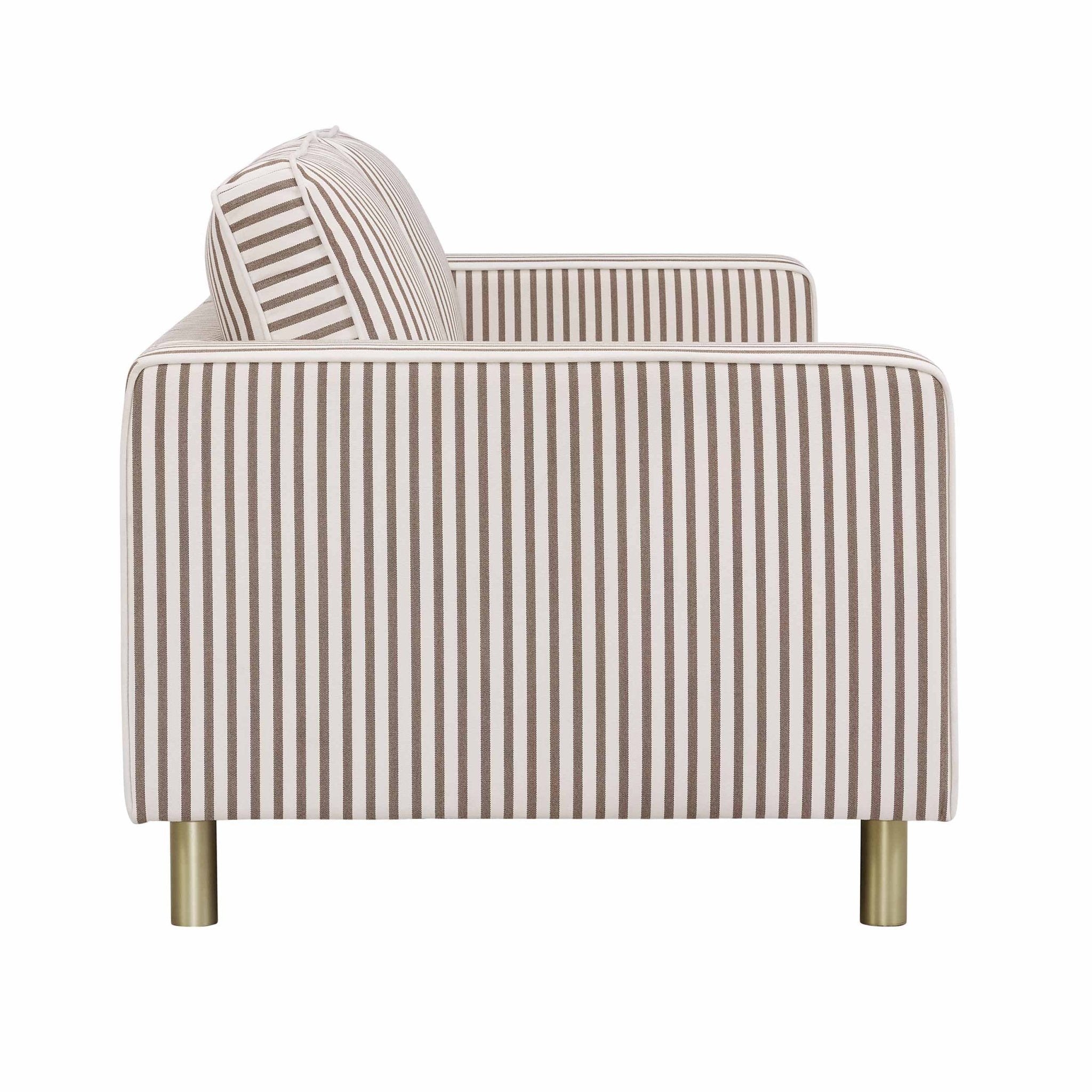Dusklia - Soho 3 Seater Sofa - Chocolate Stripe
