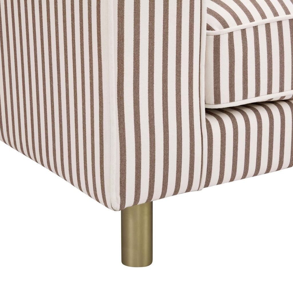 Dusklia - Soho 3 Seater Sofa - Chocolate Stripe