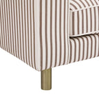 Dusklia - Soho 3 Seater Sofa - Chocolate Stripe