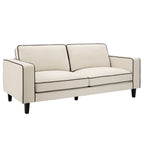 Dusklia - Soho 3 Seater Sofa - Cream Linen/Black
