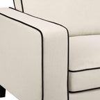 Dusklia - Soho 3 Seater Sofa - Cream Linen/Black