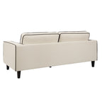 Dusklia - Soho 3 Seater Sofa - Cream Linen/Black