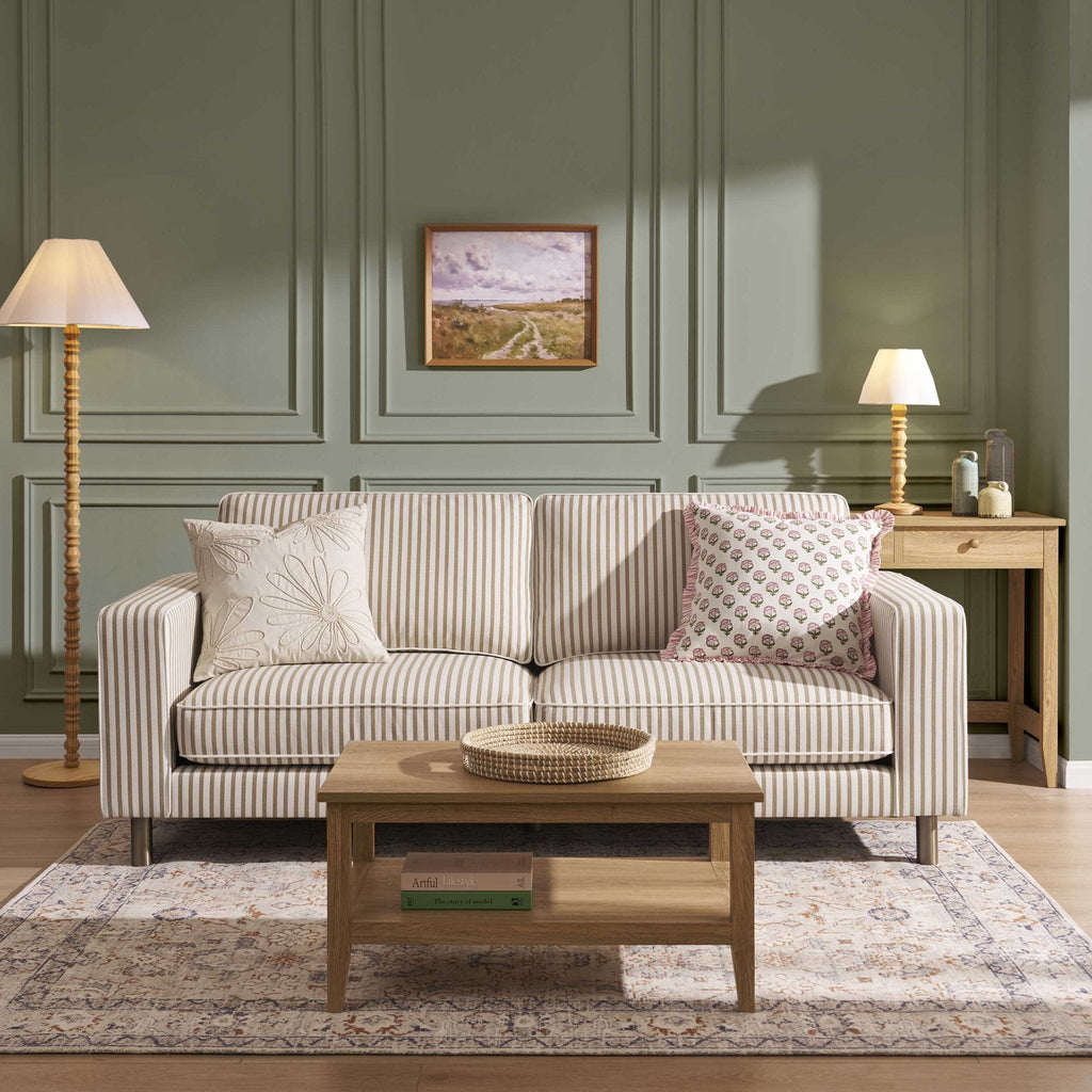 Dusklia - Soho 3 Seater Sofa - Sand Stripe