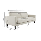 Dusklia - Soho 3 Seater Sofa - Sand Stripe