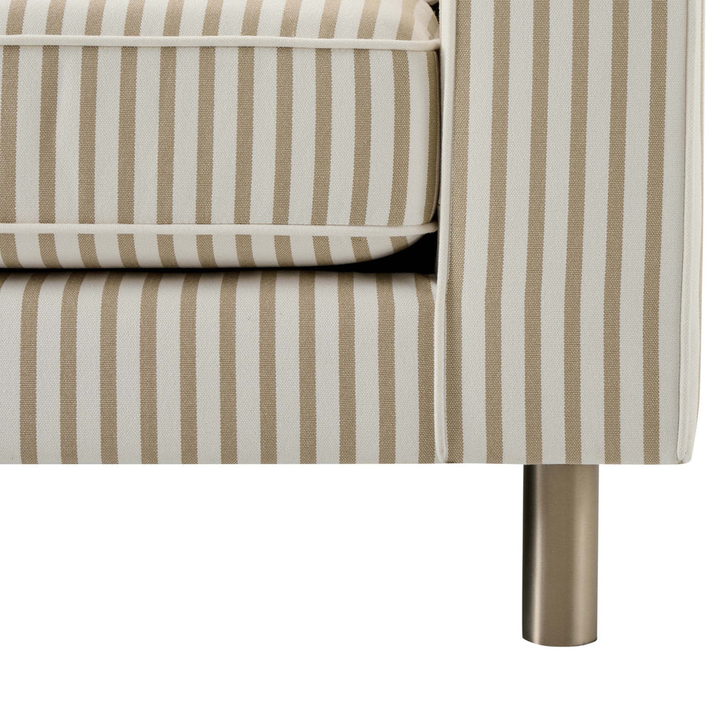 Dusklia - Soho 3 Seater Sofa - Sand Stripe