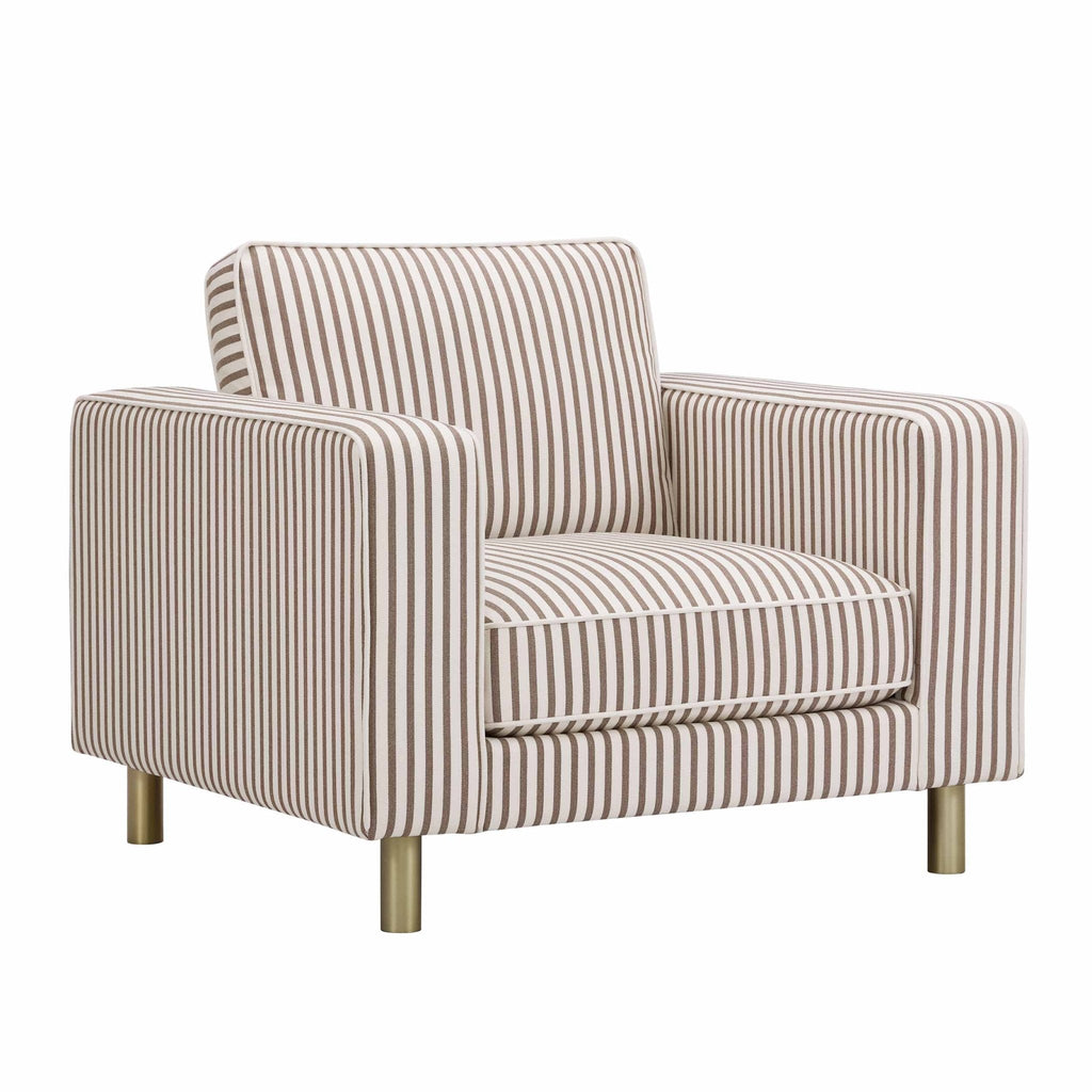 Dusklia - Soho Armchair -  Chocolate Stripe