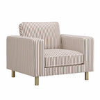 Dusklia - Soho Armchair -  Chocolate Stripe