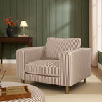 Dusklia - Soho Armchair -  Chocolate Stripe