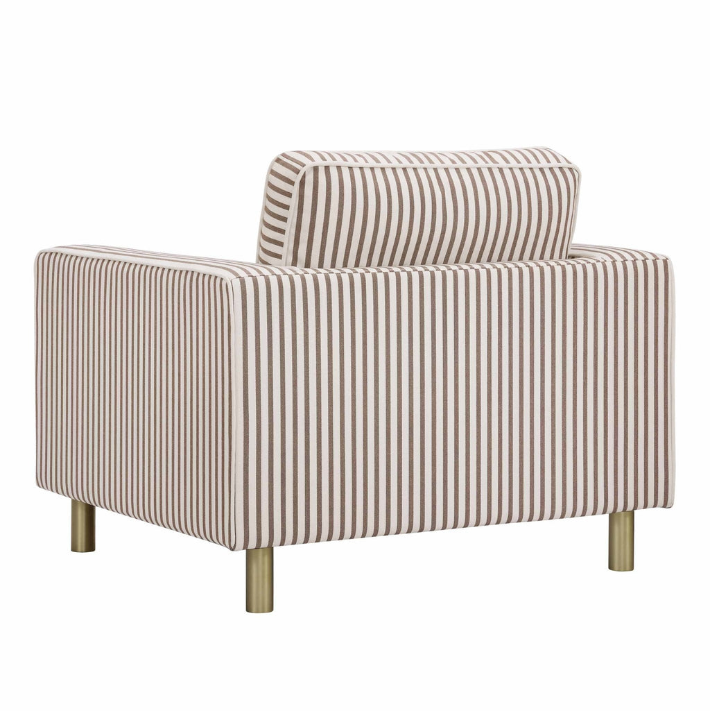 Dusklia - Soho Armchair -  Chocolate Stripe